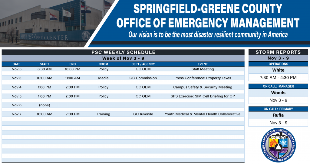 10-27-2025 - PSC Schedule